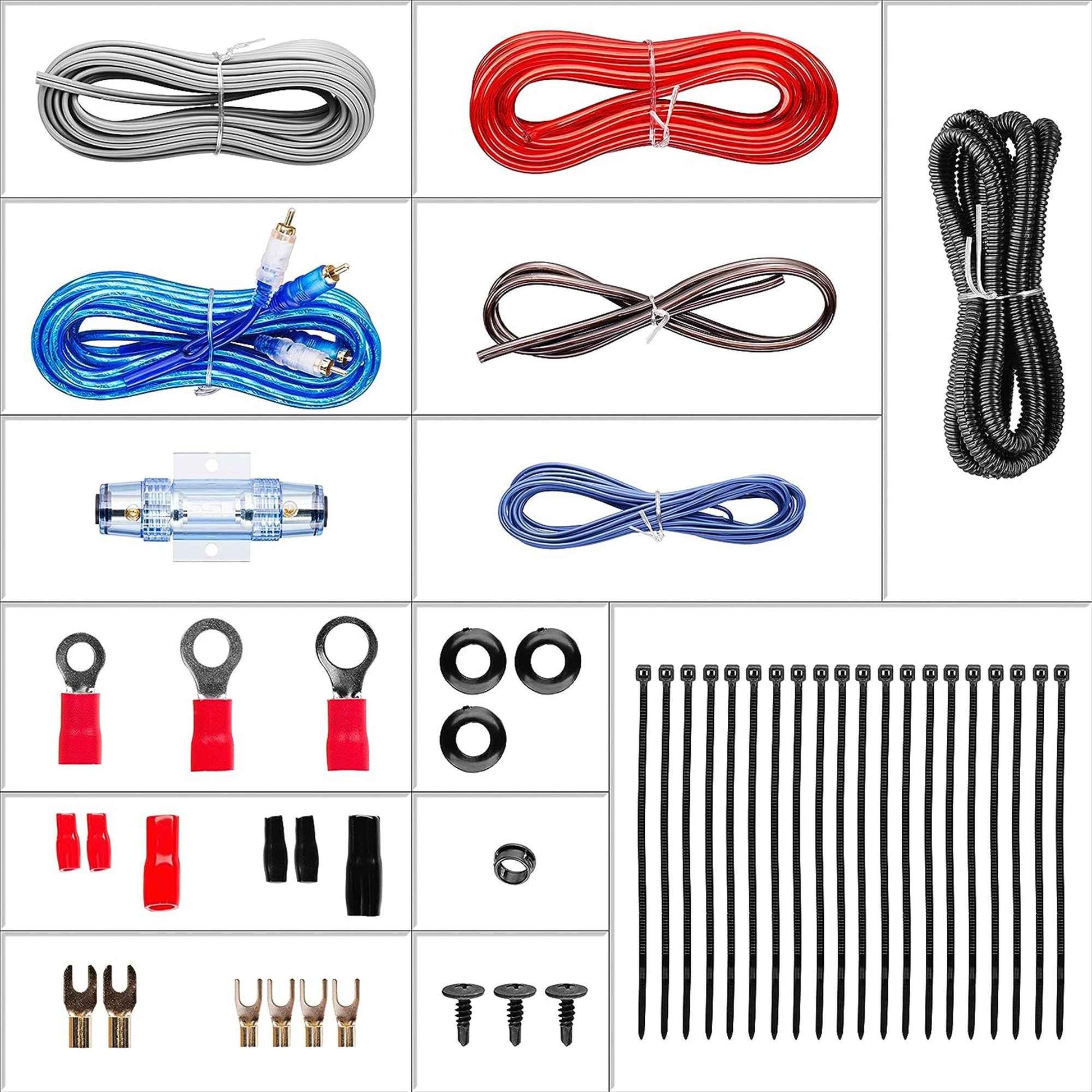 SOUNDSTORM AKS8 8 Gauge Car Amplifier Amp Complete Wiring Kit with RCA