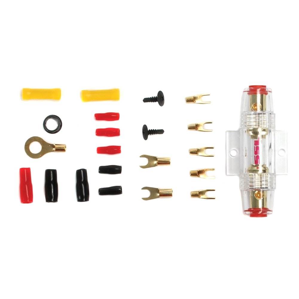 BOSS Audio R1004 Riot 400W 4 Channel Car Power Amplifier Mosfet w/ 8 Ga Amp Kit - Find Fresh Goods