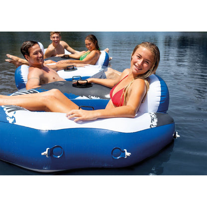 Intex River Run Single Person Inflatable Connecting Floating Lounge Tube Chair