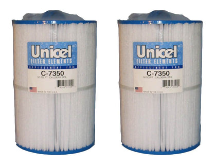Unicel C-7350 Replacement 50 Sq Ft Spa Filter Cartridge, 200 Pleats (2 Pack)