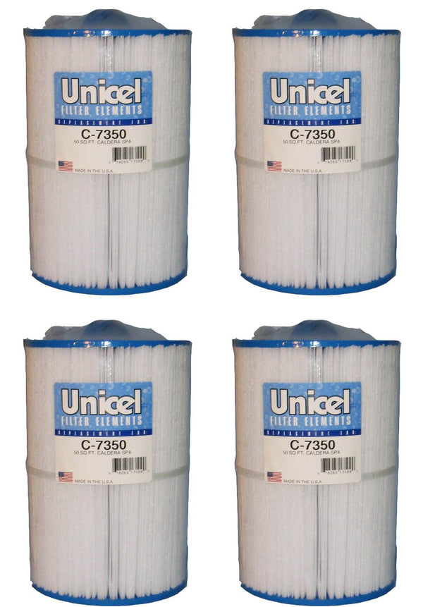 Unicel C-7350 Replacement 50 Sq Ft Spa Filter Cartridge, 200 Pleats (4 Pack)