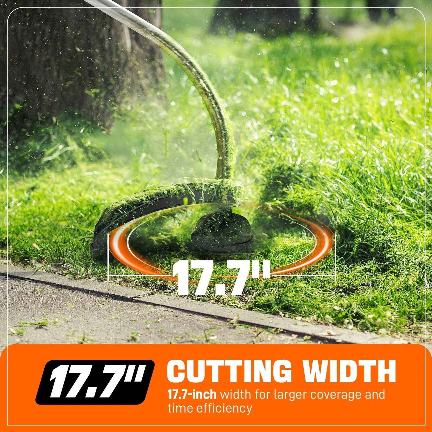 SENIX 17.7" 26.5cc 4-Cycle Gas Weed Eater, 11.3lb Curved Shaft Handle Adjustable String Trimmer Weed Wacker, GTC4QL-L