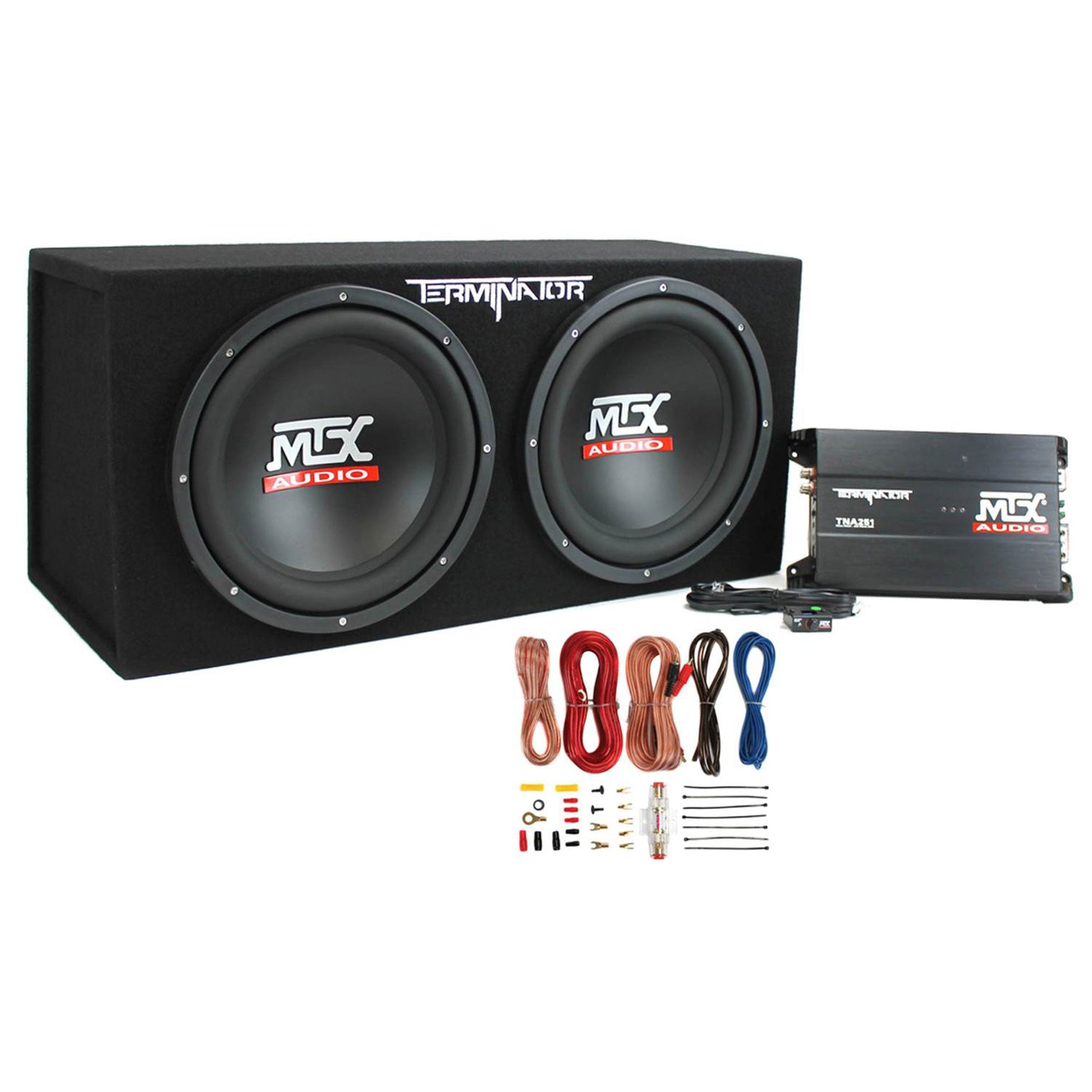 MTX 12" 1200W Dual Loaded Car Subwoofer Audio, Sub Box, Amplifier & Amp Kit - Find Fresh Goods