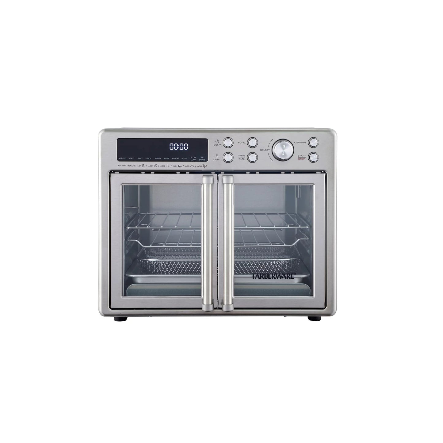 Farberware FW12-100024316 Brand 25L 6-Slice Toaster Oven with Air Fry French Door