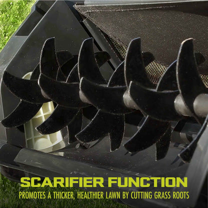 Sun Joe 15" Electric Lawn Dethatcher + Scarifier, 13-Amp, Adjustable Height