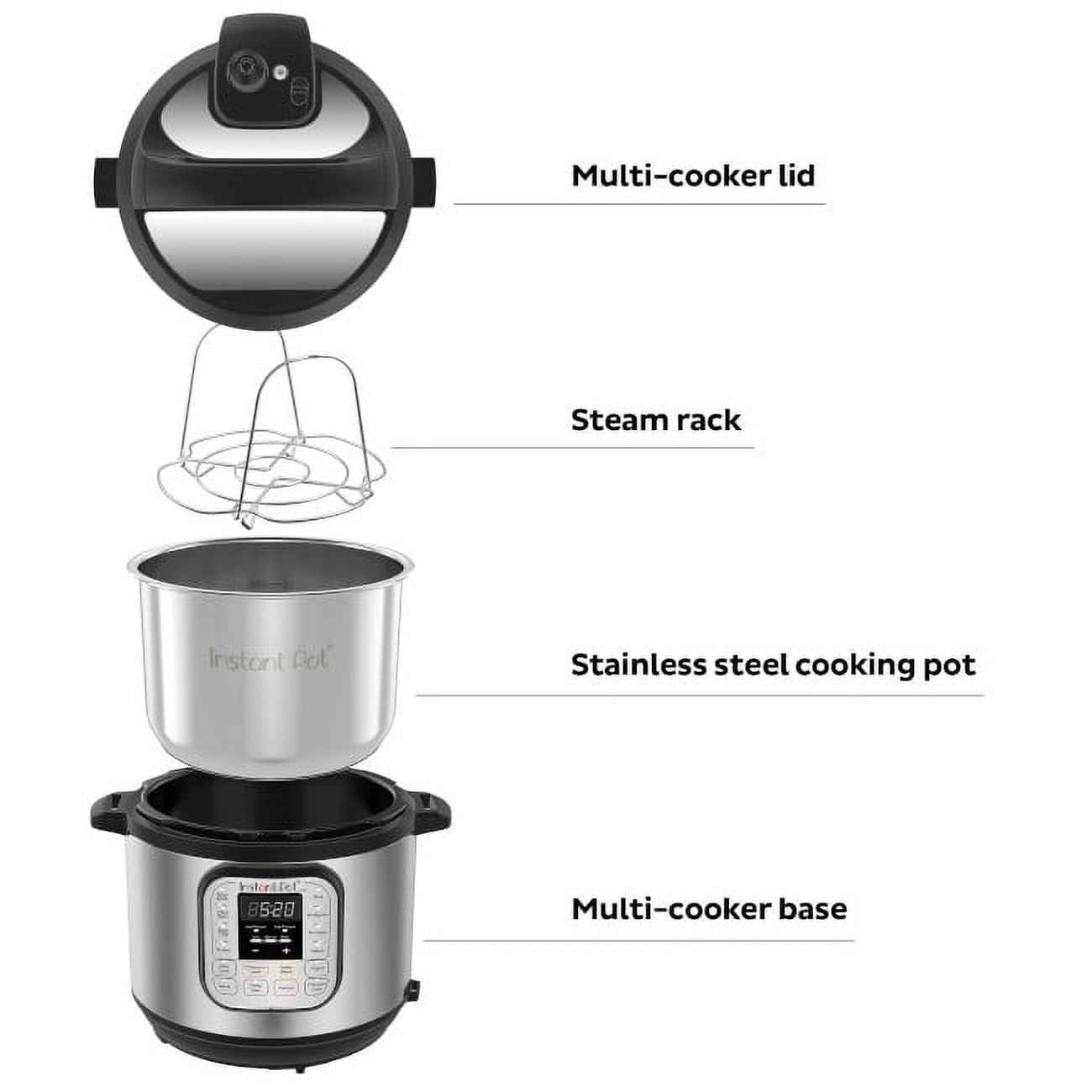 Instant Pot Duo 7-in-1 Electric Pressure Cooker, Slow Cooker, Rice Cooker, Steamer, Sauté, Yogurt Maker, Warmer & Sterilizer, Includes Free App with over 1900 Recipes, Stainless Steel, 3 Quart