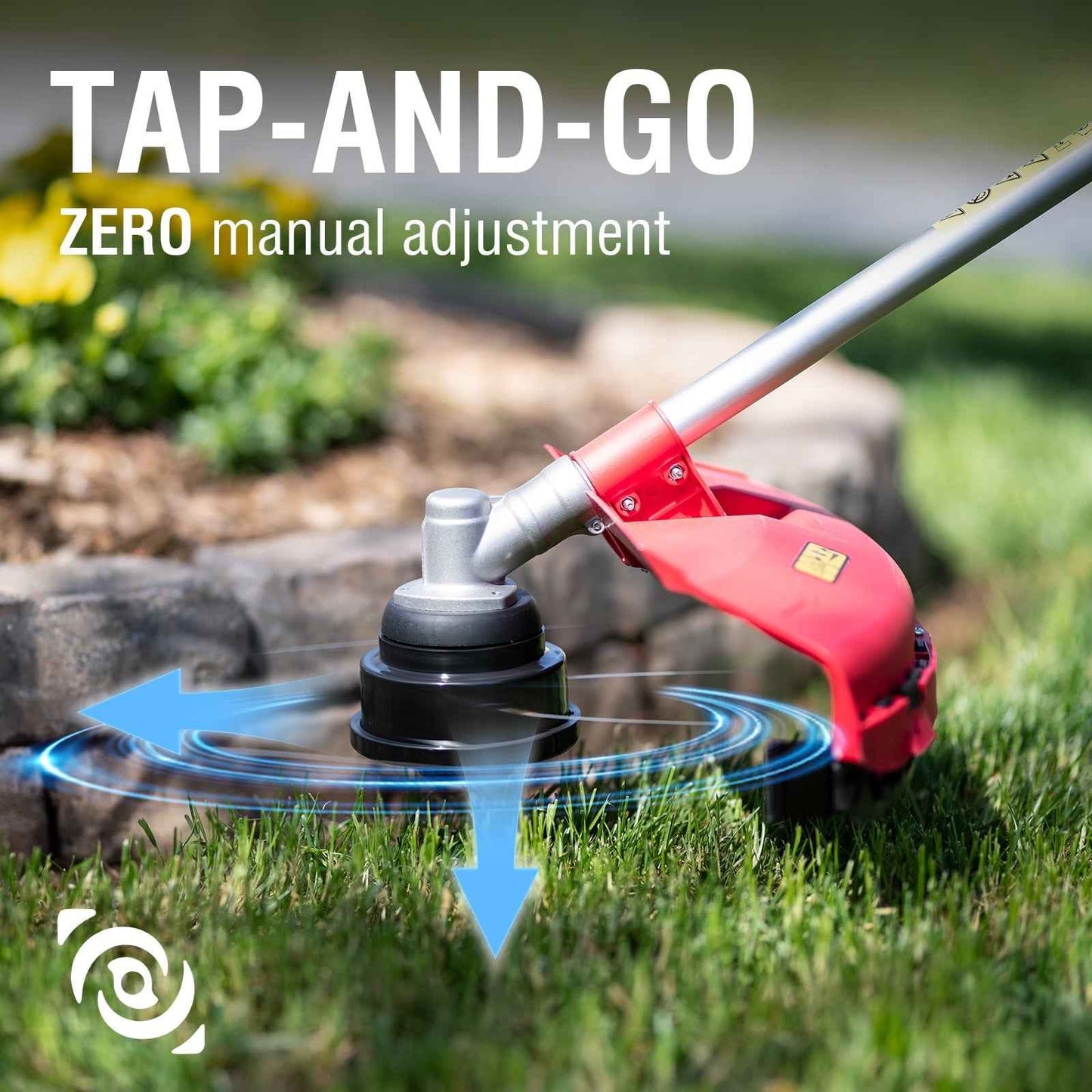 PowerSmart 2-Cycle 25.4cc 18lb Straight Shaft Gas String Trimmer Weed Wacker and Brush Cutter for Lawns and Grass