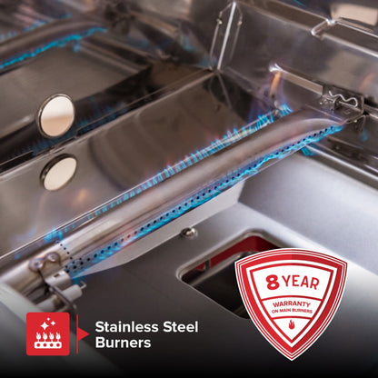 Nexgrill Deluxe 2-Burner Gas Grill with 401 SQ In Grate, 28000 BTUs, Stainless Steel Control Panel & Foldable Side Table, Propane BBQ Grill for Outdoor Cooking, Patios, Backyards and More -720-0864RA