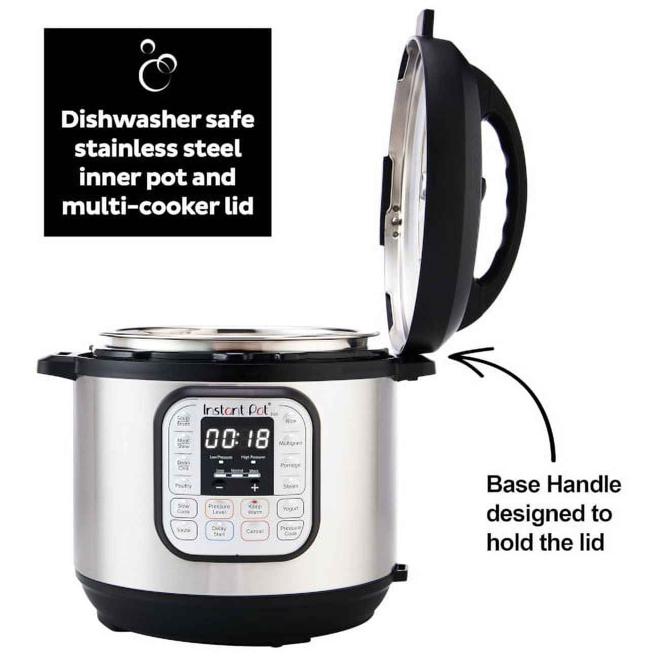 Instant Pot Duo 7-in-1 Electric Pressure Cooker, Slow Cooker, Rice Cooker, Steamer, Sauté, Yogurt Maker, Warmer & Sterilizer, Includes Free App with over 1900 Recipes, Stainless Steel, 3 Quart