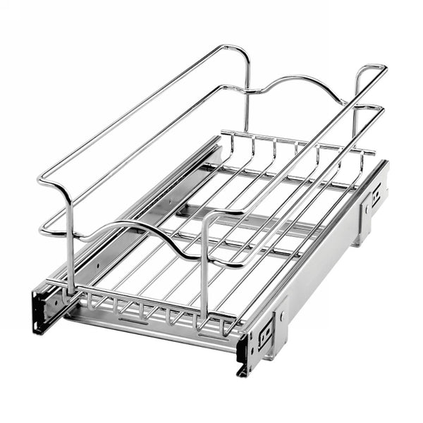 Rev-A-Shelf Pullout Single Basket for Kitchen Cabinets, 9 x 18 In, 5WB1-0918-CR