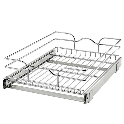 Rev-A-Shelf Pullout Basket Organizer for Kitchen or Vanity Cabinets, 15 x 20 In, 5WB1-1520CR-1