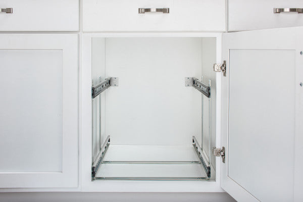 Rev-A-Shelf Pullout 2-Tier Basket Organizer for Kitchen or Vanity Cabinets, 12 x 18 In, 5WB2-1218CR-1