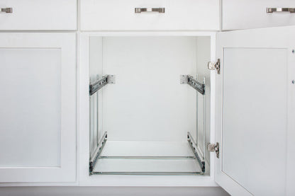 Rev-A-Shelf Pullout 2-Tier Basket Organizer for Kitchen or Vanity Cabinets, 12 x 18 In, 5WB2-1218CR-1