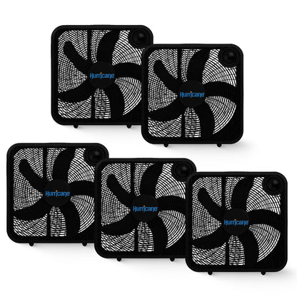 Hurricane 20" Classic Series Floor Box Fan with 3 Speed Settings, Black, 5 Pack