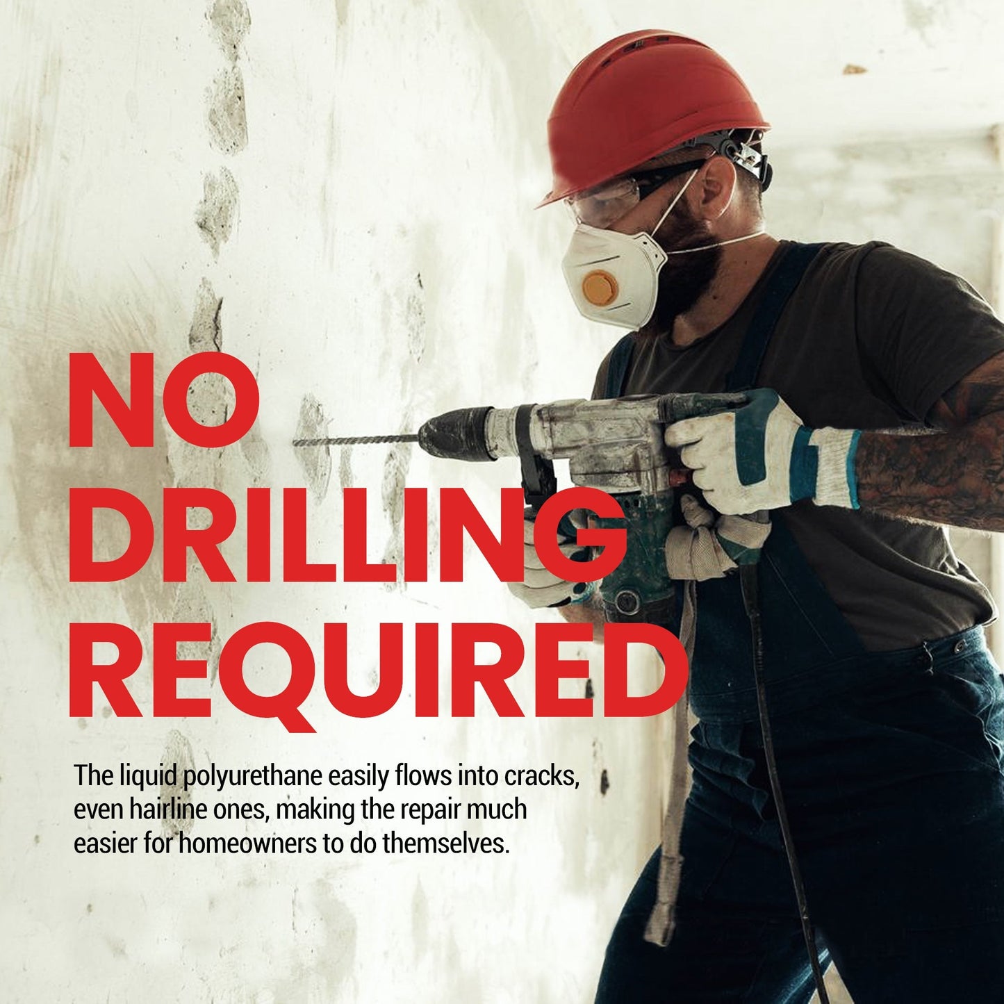 RadonSeal Concrete Foundation Crack DIY Repair Kit for Basement Wall Cracks