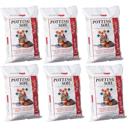 Michigan Peat 5720 Garden Magic Potting Soil Mix, 20 Pound Bag (6 Pack)