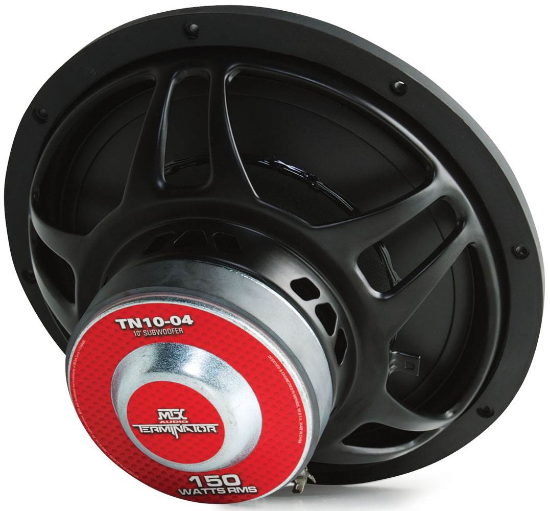 MTX TN10-04 Audio 10" 300W Car Power 84.9 dB 4 OHM Single Voice Coil Subwoofer - Find Fresh Goods
