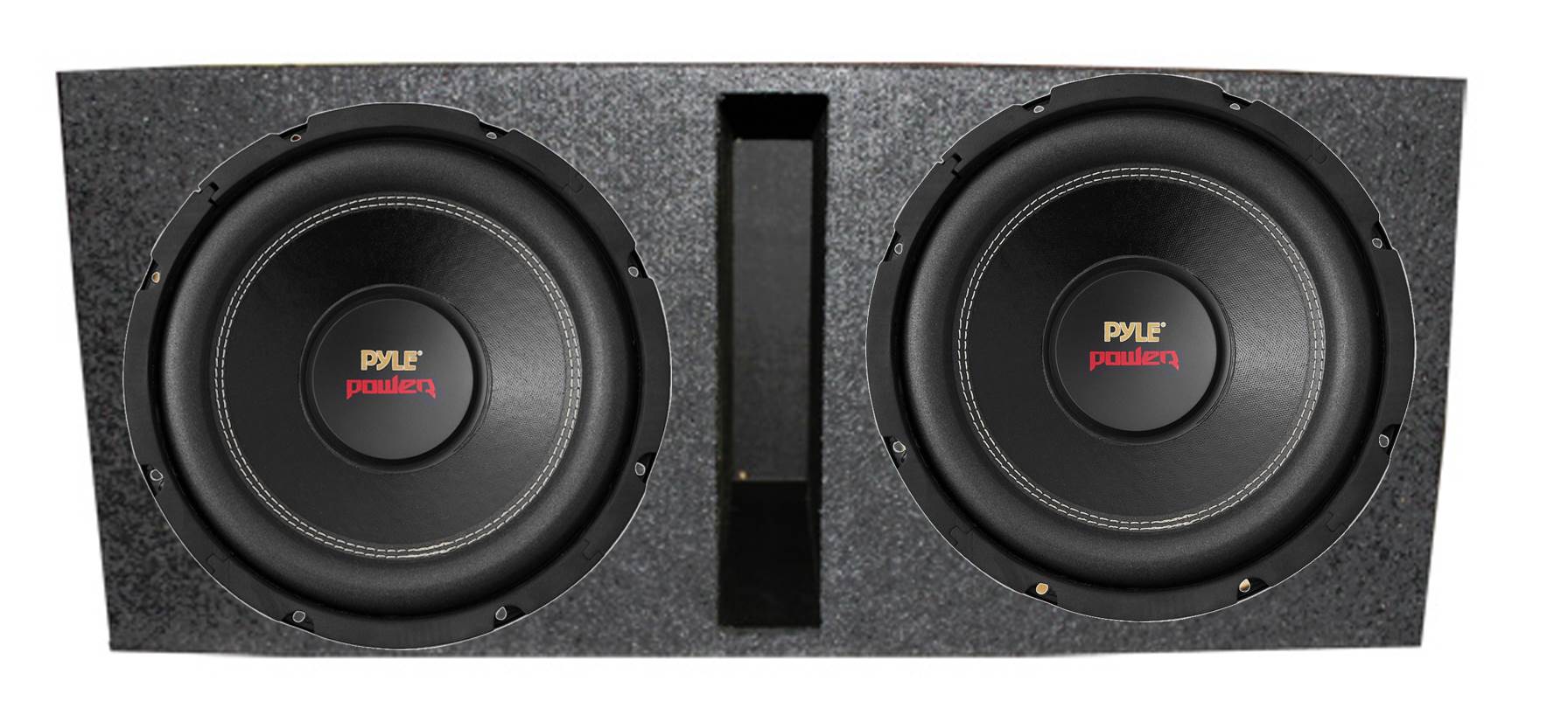 Pyle PLPW15D 15" 2000W 4-Ohm Car Subwoofer Pair & QBASS15 Dual Ported Enclosure - Find Fresh Goods