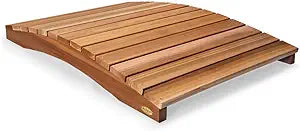 All Things Cedar Wooden Bridge, Outdoor Garden Walkway, 4 Feet, Natural Finish