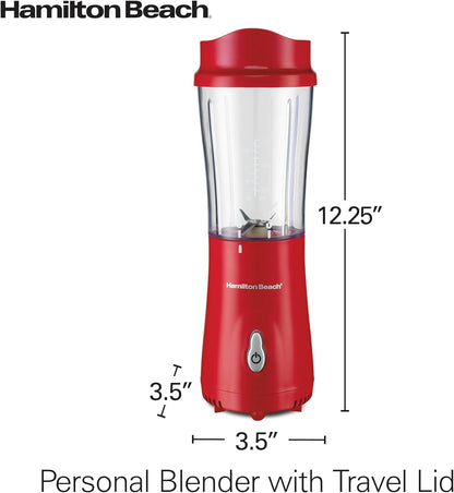 Hamilton Beach Personal Creations Single-Serve Blender + Travel Cup – Red