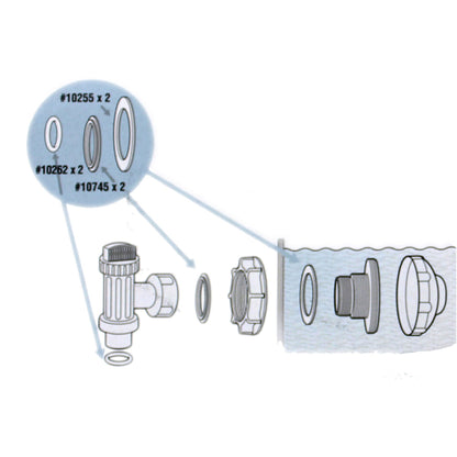 Intex 25006 Large Strainer Rubber Washer and Ring Pack Replacement Parts