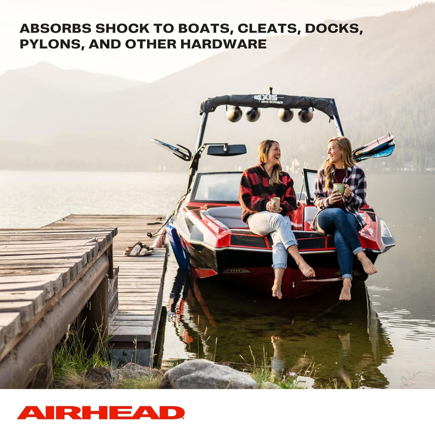 AIRHEAD AHDL-5 Bungee Dock Line 5 Feet Boat Cord, Stretches to 7 Feet