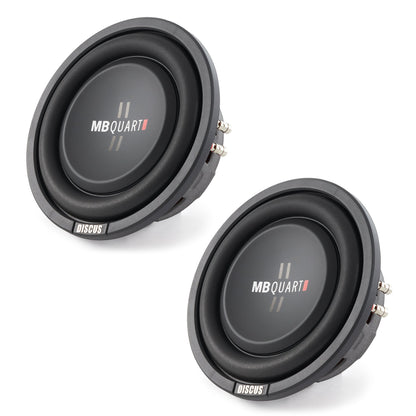 MB Quart DS1-204 400 Watt 8 Inch Shallow DVC 4 Ohm Car Subwoofer Speaker Pair - Find Fresh Goods