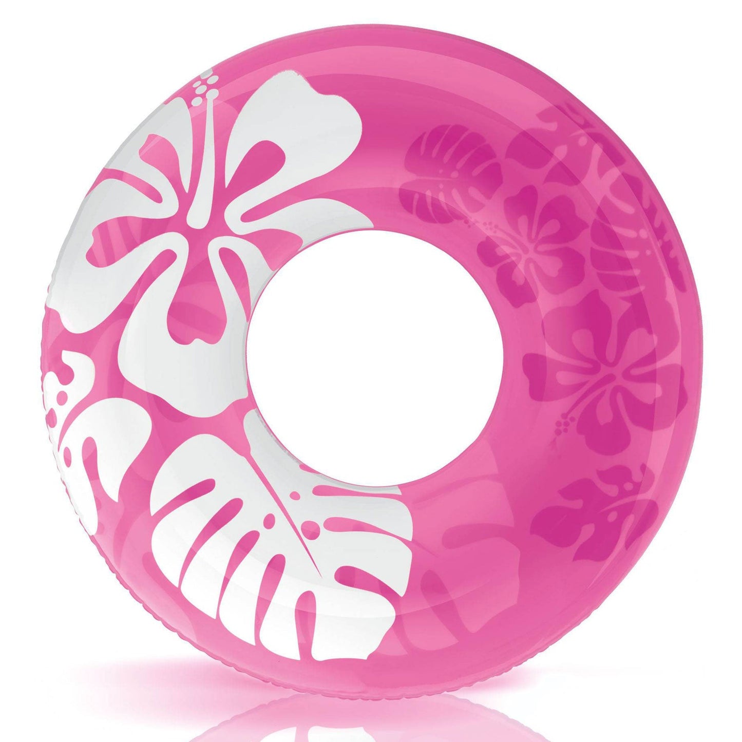 Intex 36 Inch Colorful Transparent Inflatable Swimming Pool Single Ring Float