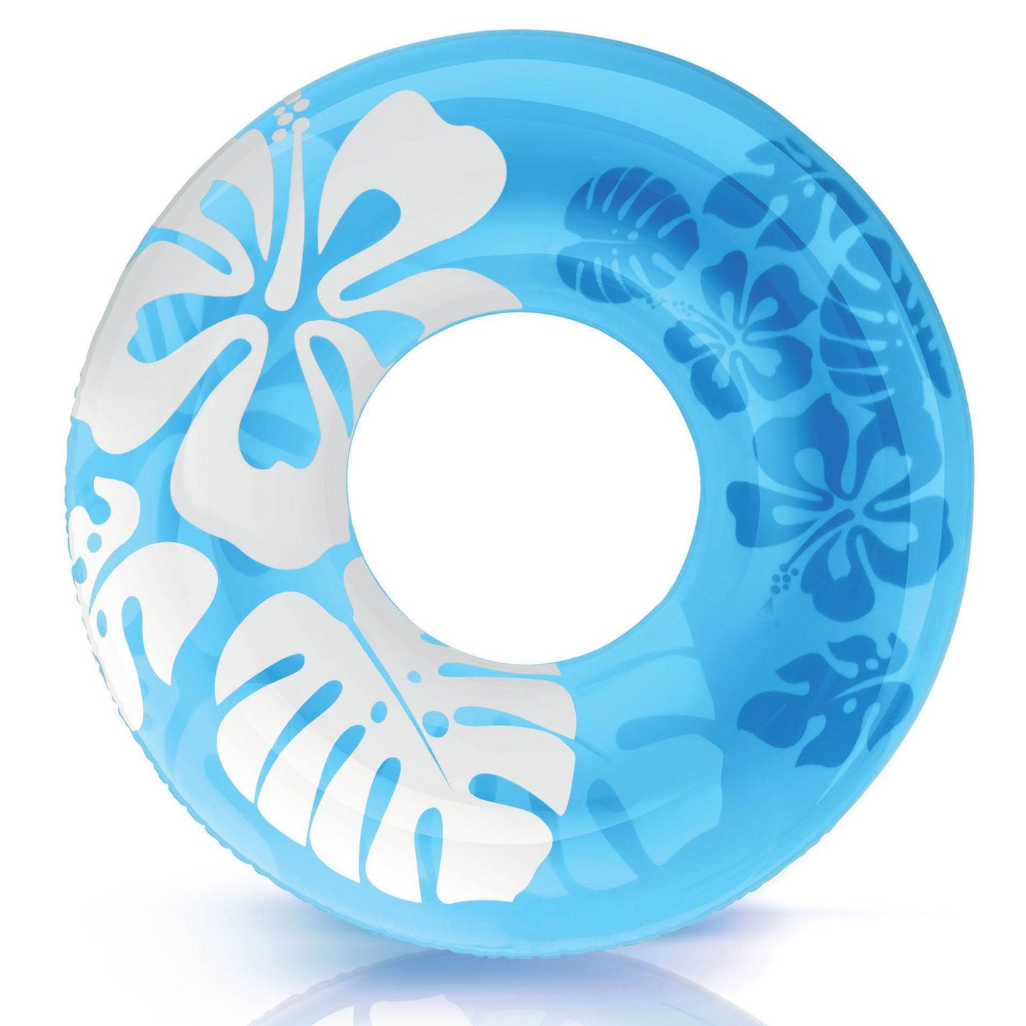 Intex 36 Inch Colorful Transparent Inflatable Swimming Pool Single Ring Float