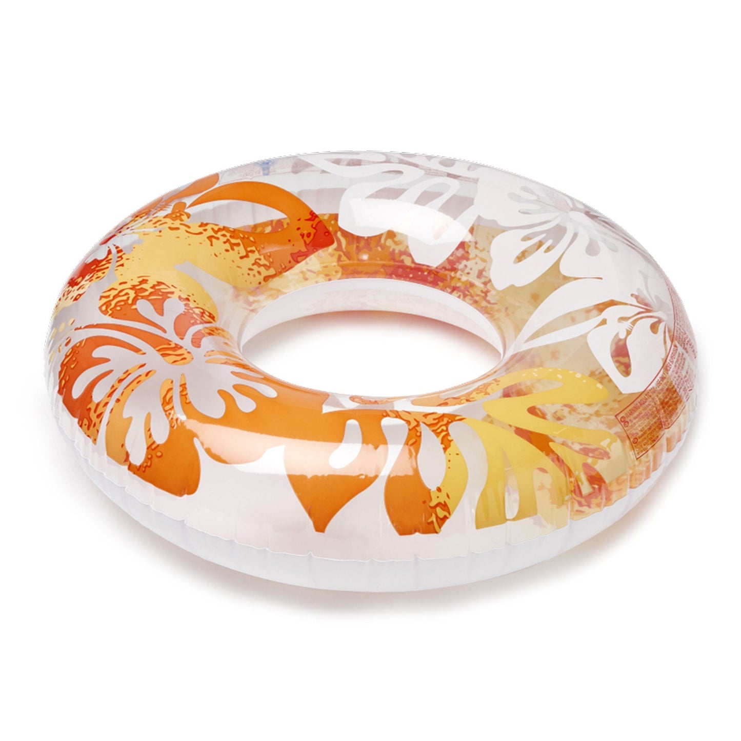 Intex 36 Inch Colorful Transparent Inflatable Swimming Pool Single Ring Float