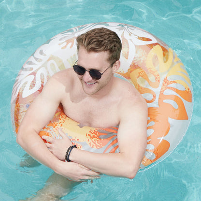 Intex 36 Inch Colorful Transparent Inflatable Swimming Pool Single Ring Float