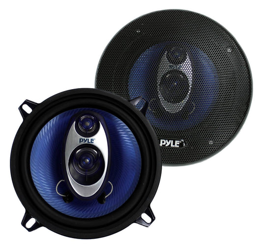 Pyle PL53BL 5.25" 200W 3-Way Car Audio Triaxial Speakers Stereo Blue (Pair) - Find Fresh Goods