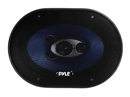 Pyle PL683BL 6x8" 360 Watt 3-Way Car Coaxial Audio Speakers Stereo, Blue (Pair) - Find Fresh Goods