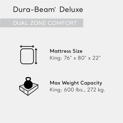 Intex 64953E Deluxe Dual Zone 22" King Sized Air Mattress with Built In Air Pump