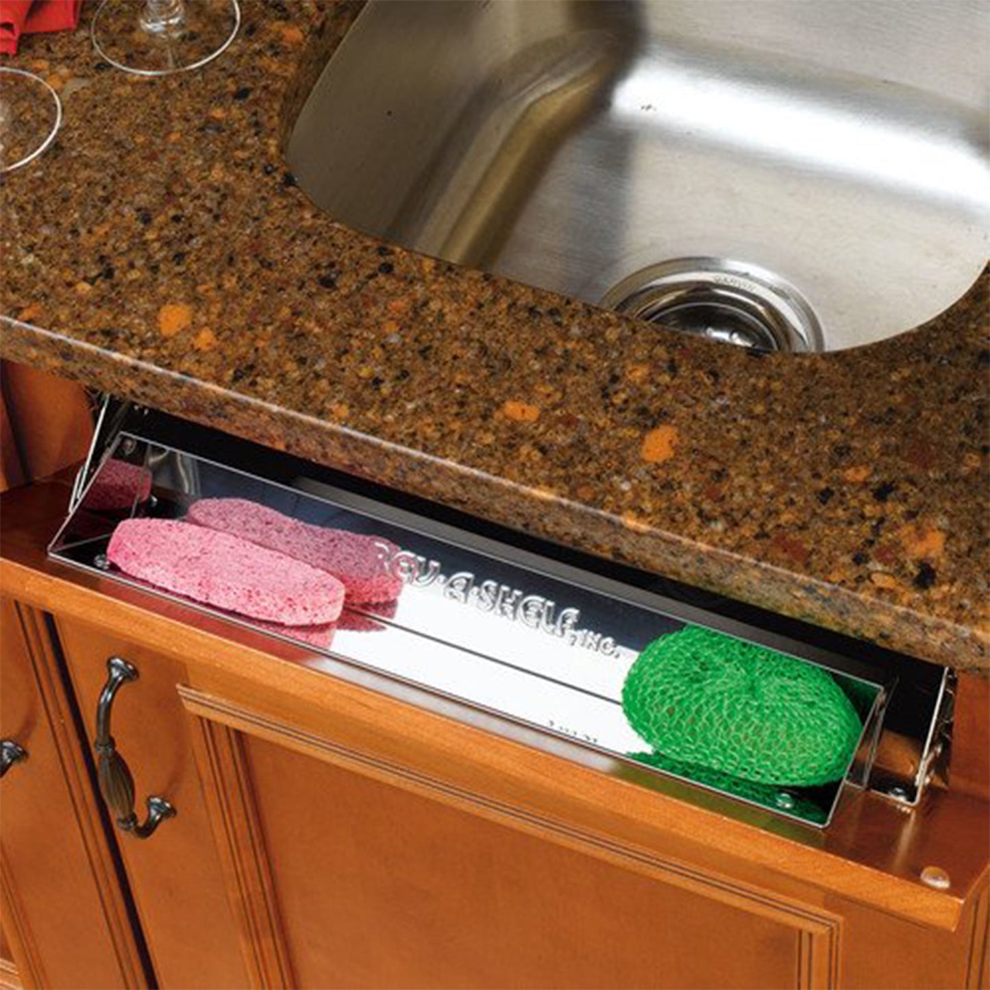 Rev-A-Shelf 31" Front Tip Out Sink Tray Organizer for Kitchen Sink, 6541-31-52