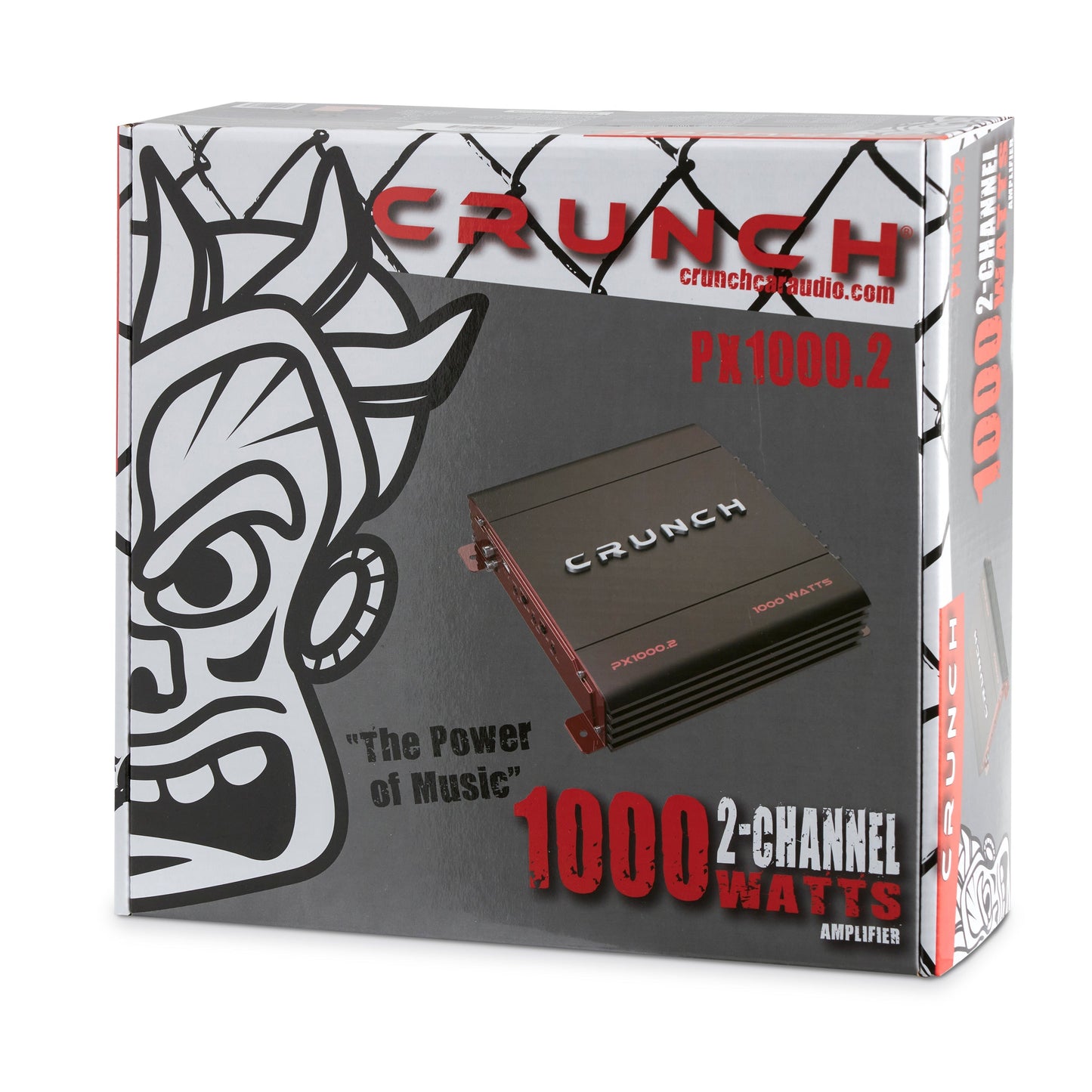 Crunch PX-1000.2 2 Channel 1000W Car Stereo Amplifier + Amp Wiring Kit (2 Pack) - Find Fresh Goods