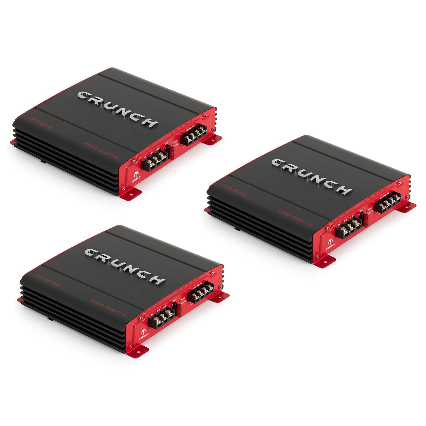 Crunch 2 Channel 1000 Watt Amp Car Audio Stereo Amplifier | PX-1000.2 (3 Pack) - Find Fresh Goods