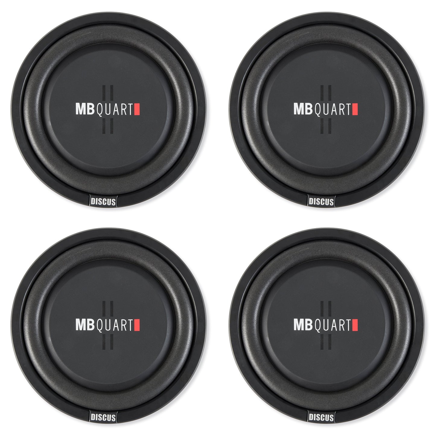 MB Quart DS1-304 1600 Watt 12 Inch Slim Shallow Automotive Subwoofers, 4 Piece - Find Fresh Goods