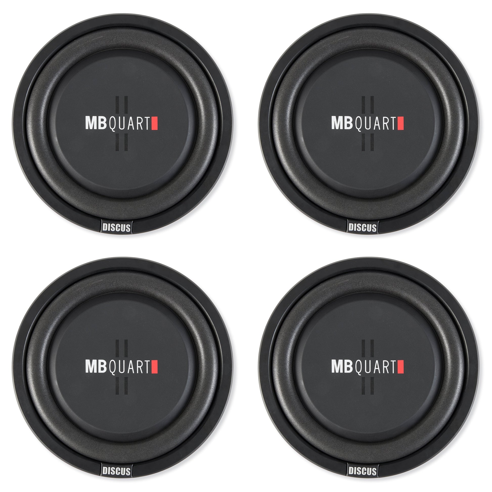 MB Quart DS1-304 1600 Watt 12 Inch Slim Shallow Automotive Subwoofers, 4 Piece - Find Fresh Goods