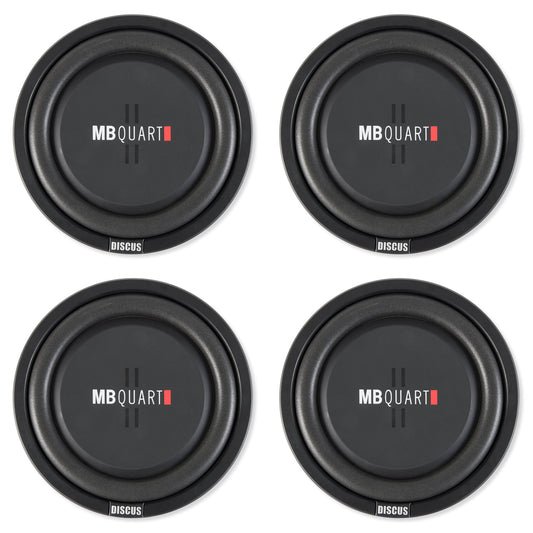 MB Quart DS1-304 1600 Watt 12 Inch Slim Shallow Automotive Subwoofers, 4 Piece - Find Fresh Goods