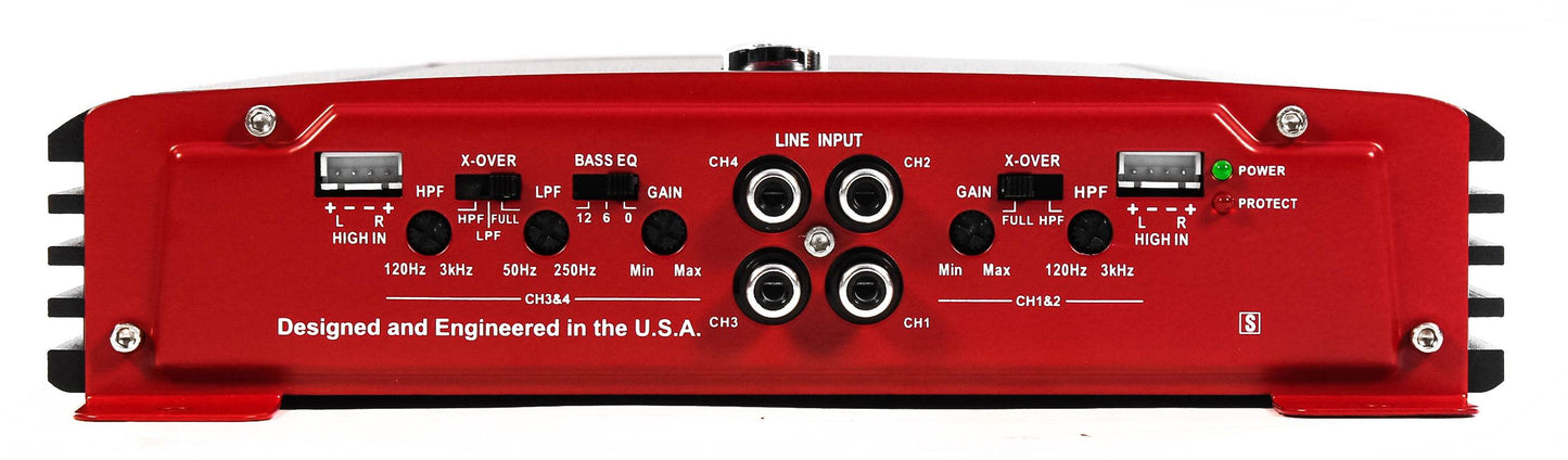 Crunch PX-1000.4 4 Channel 1000 Watt Amplifier w/ BOSS Audio Systems Wiring Kit - Find Fresh Goods