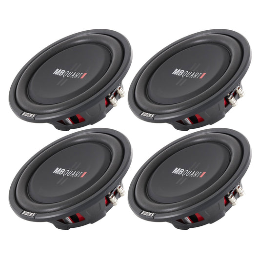 4) MB Quart DS1-254 400 Watt 4 Ohm Shallow Slim Subwoofers Car Truck DVC Subs - Find Fresh Goods