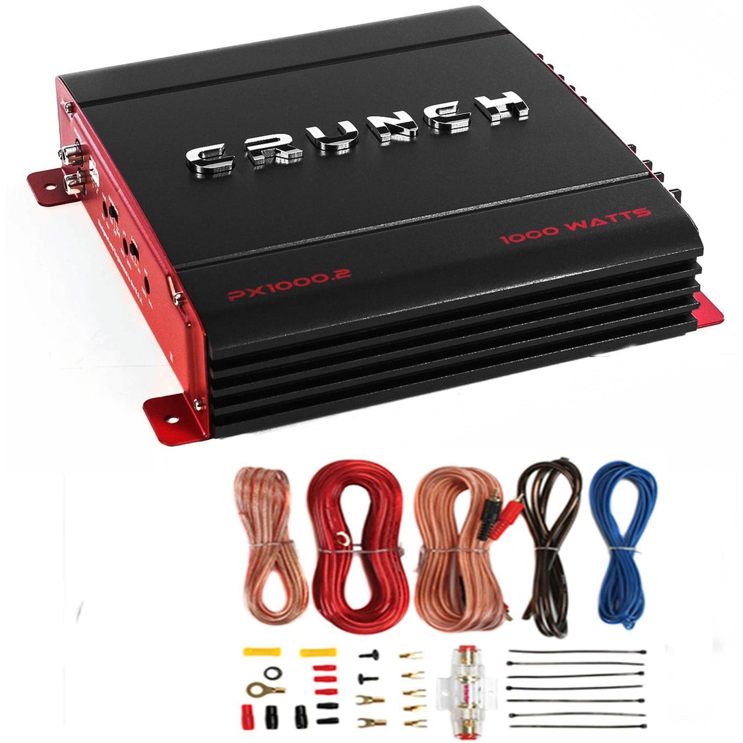 Crunch PX-1000.4 1000W Car Stereo Amp & Soundstorm AKS8 8 Gauge Amp Wiring Kit - Find Fresh Goods