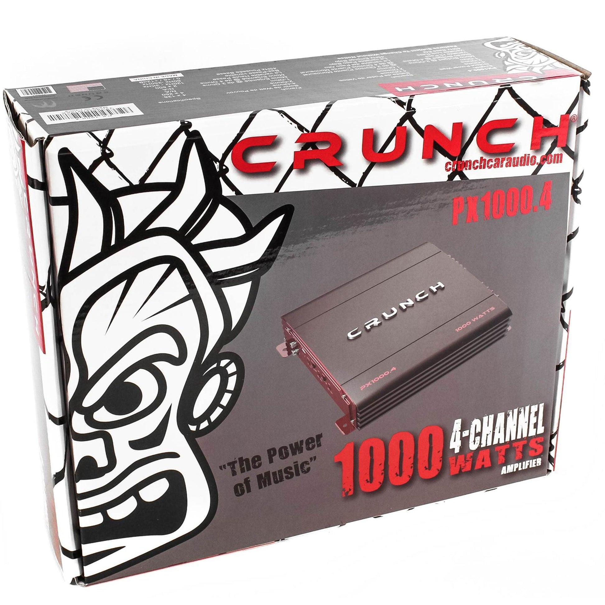 Crunch PX-1000.4 1000W Car Stereo Amp & Soundstorm AKS8 8 Gauge Amp Wiring Kit - Find Fresh Goods