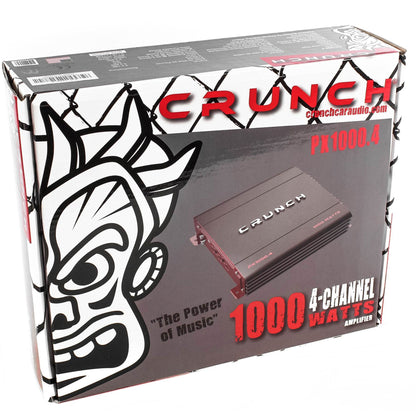 Crunch PX-1000.4 1000W Car Stereo Amp & Soundstorm AKS8 8 Gauge Amp Wiring Kit - Find Fresh Goods