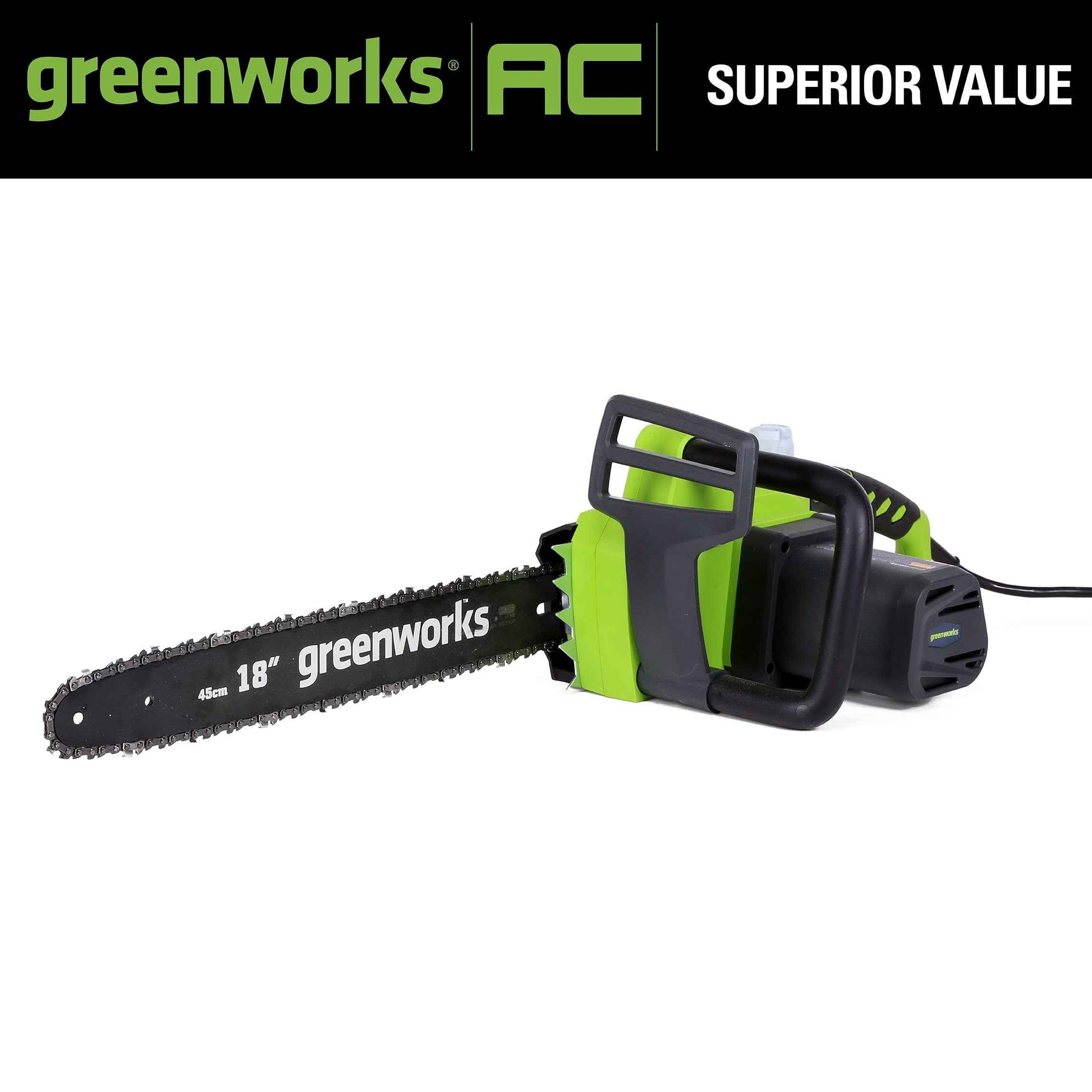 Greenworks 14.5 Amp 18" Corded Electric Chainsaw 20332
