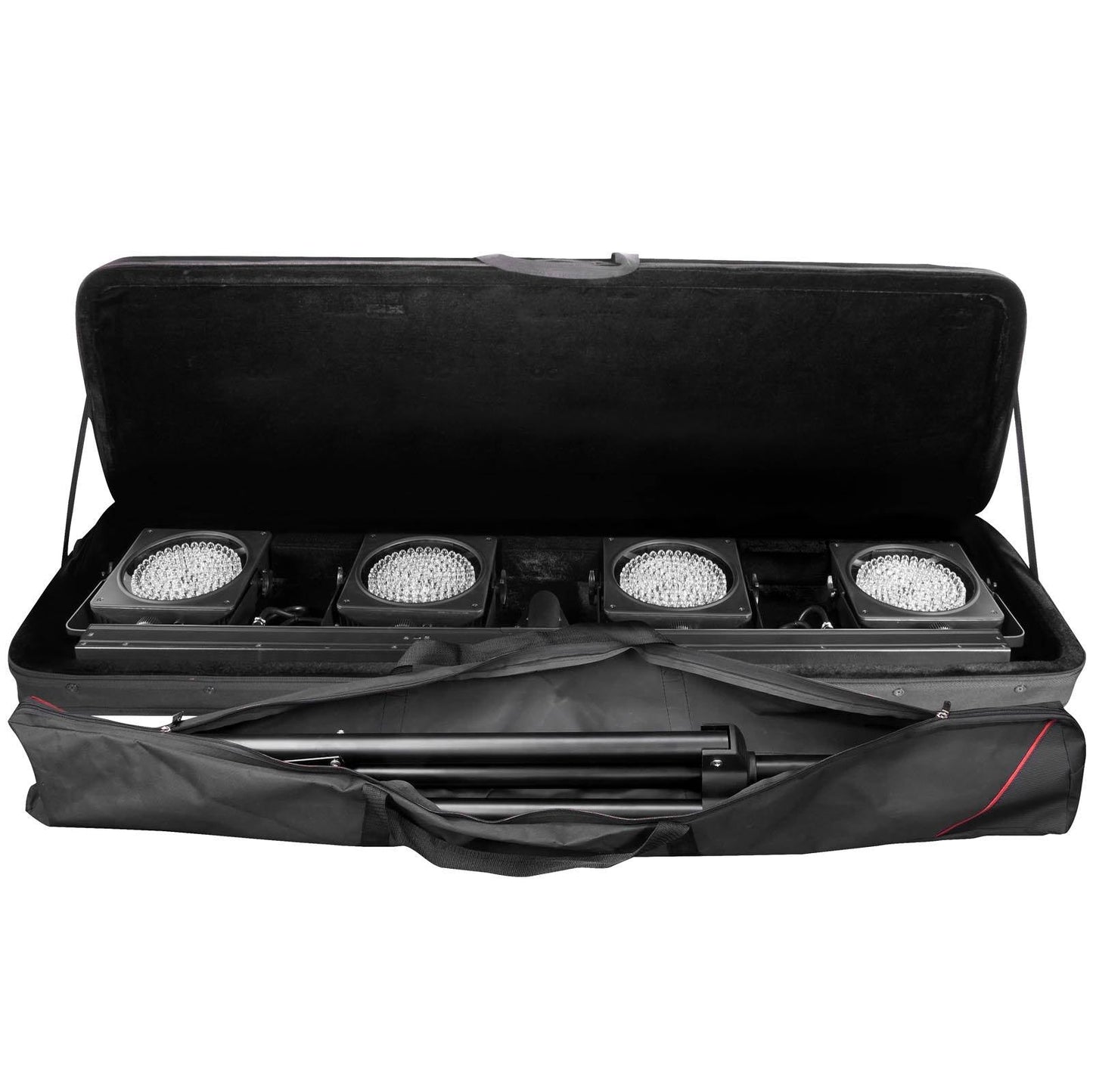 CHAUVET DJ 4BAR USB DMX LED Wash Light System w/Tripod, Travel Bags & Footswitch