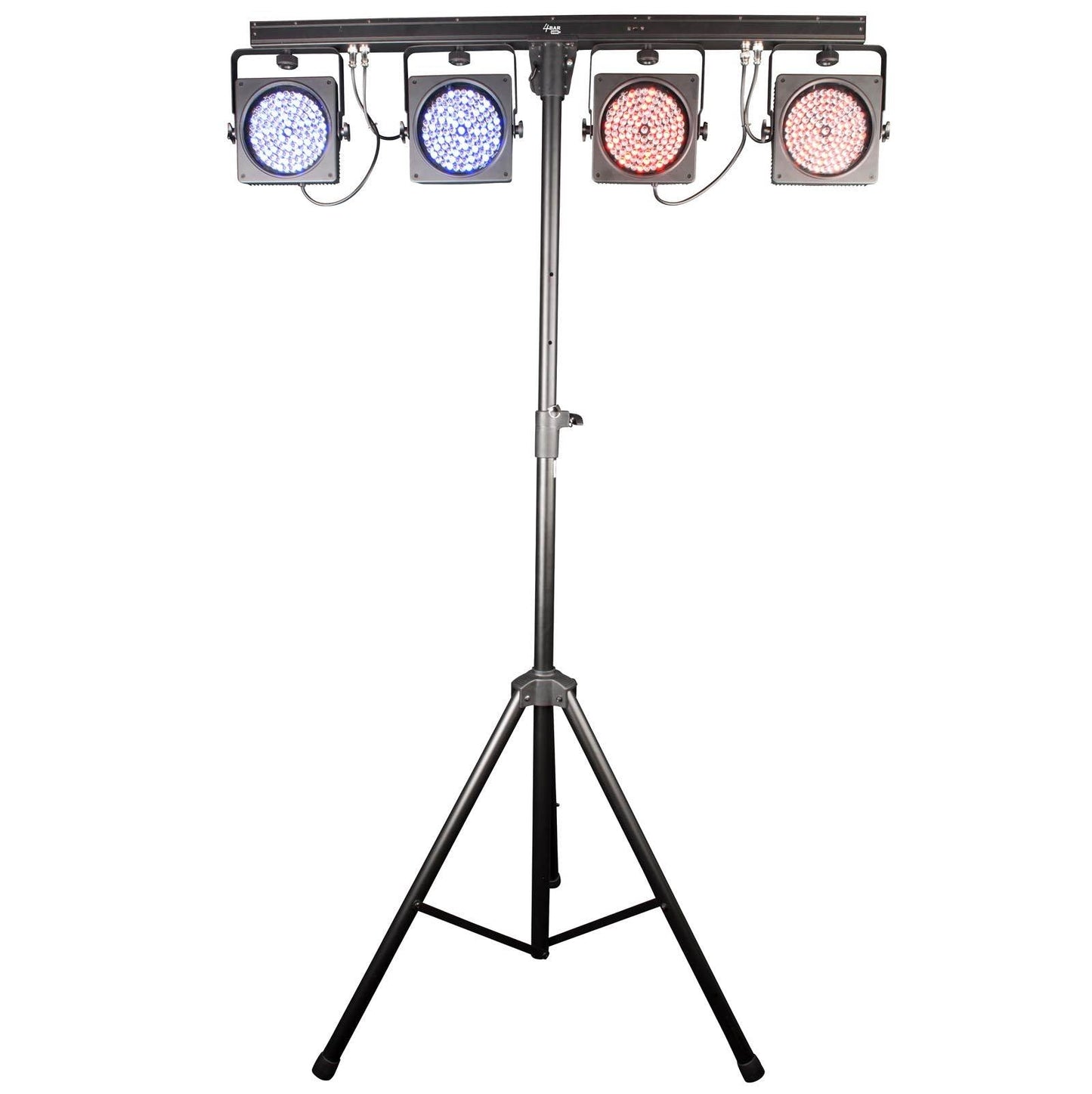 CHAUVET DJ 4BAR USB DMX LED Wash Light System w/Tripod, Travel Bags & Footswitch