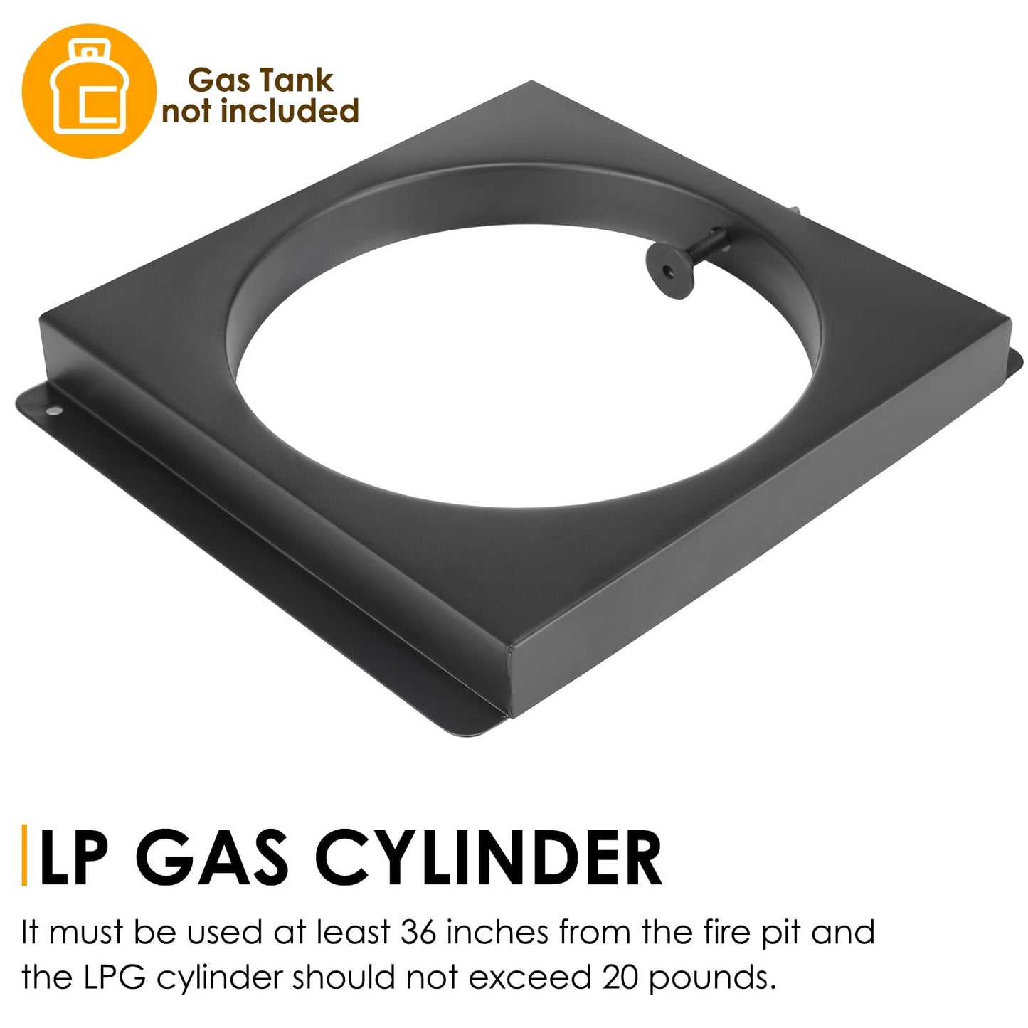 Pirecart 24 inch Portable Fire Pit 58,000 BTU Outdoor Propane Gas Fire Pit Bowl with Cover & Lava Rock