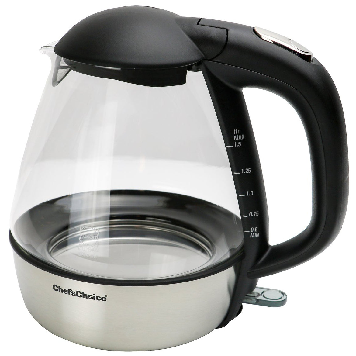 Chef's Choice Cordless Electric Glass Kettle – 1.5 Quarts
